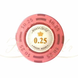 ژتون پوکر monte carlo عدد 0.25 رول 25 تایی