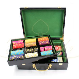 چیپ ست پوکر500 تایی CasinoMax با کیس چوبی