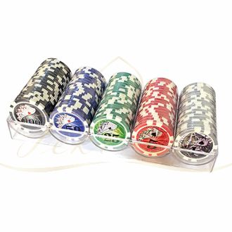 باکس 100تایی ژتون پوکر فلش هولوگرام دار