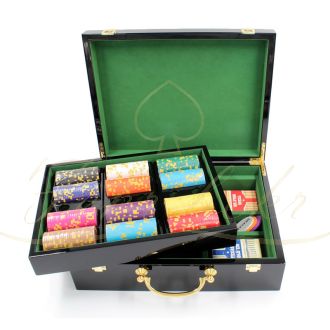 چیپ ست 500 تایی lux با کیس چوبی