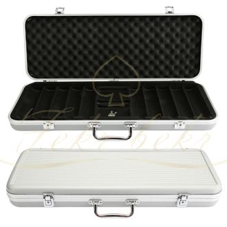 کیف ژتون پوکر 500 تایی ABS نقره ای