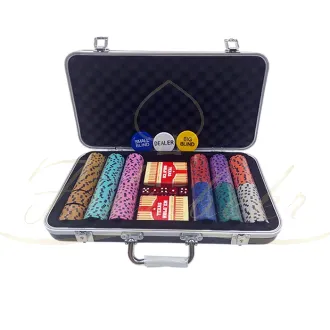 چیپ ست پوکر 300 تایی slowplay مدل nash clay عدد دار