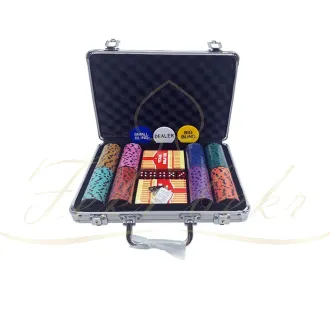 چیپ ست پوکر 200تایی slowplay مدل nash clay عدد دار