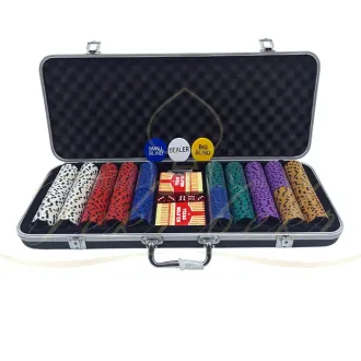 چیپ ست پوکر 500 تایی slowplay مدل nash clay بدون عدد