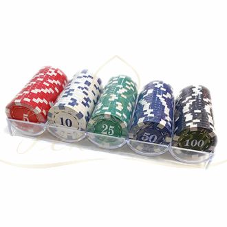 باکس 100تایی ژتون پوکر تگزاس هولدم عدد دار