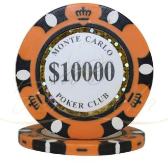 ژتون مونت کارلو عدد 10000 رول 25 تایی