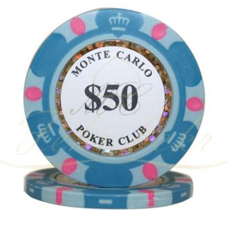 ژتون مونت کارلو عدد 50 رول 25 تایی
