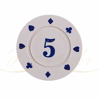 ژتون پوکر پلاستیکی عدد 5 رول 20تایی