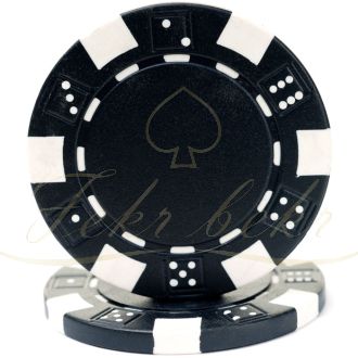 ژتون پوکر تگزاس هولدم رنگ مشکی رول 25تایی
