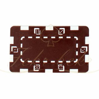 پلاک مستطیلی رنگ قهوه ای بسته 5تایی