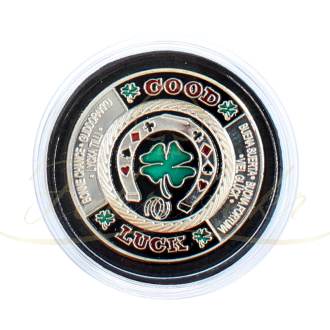 محافظ کارت طرح good luck نقره ای