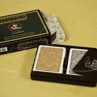 پاسور پوکر سایز خال درشت modiano مشکی طلایی