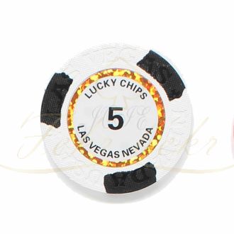 چیپ پوکر lucky chips عدد 5 رول 25 تایی