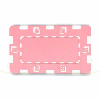 پلاک مستطیلی رنگ صورتی بسته 5تایی