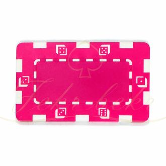 پلاک مستطیلی رنگ سرخابی بسته 5تایی