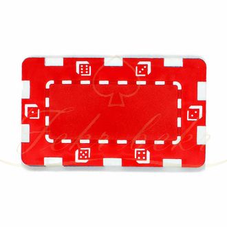 پلاک مستطیلی رنگ قرمز بسته 5تایی