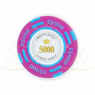 ژتون monte carlo عدد 5000 رول 25 تایی