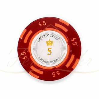 ژتون پوکر monte carlo عدد 5 رول 25 تایی
