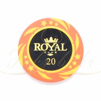 ژتون پوکر Royal عدد 20 رول 25 تایی