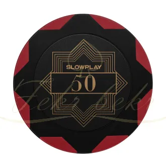 چیپ پوکر slowplay مدل nash clay عدد 50 رول 25تایی