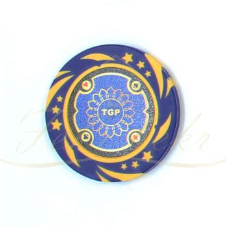 ژتون پوکر لوکس رنگ آبی رول 25 تایی