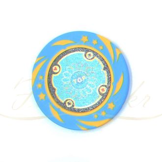 ژتون پوکر لوکس رنگ آبی کم رنگ رول 25 تایی