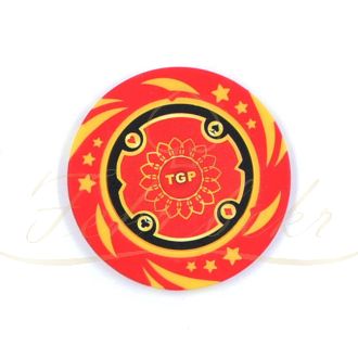 ژتون پوکر لوکس رنگ قرمز رول 25 تایی