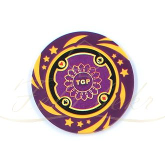 ژتون پوکر لوکس رنگ بنفش رول 25 تایی