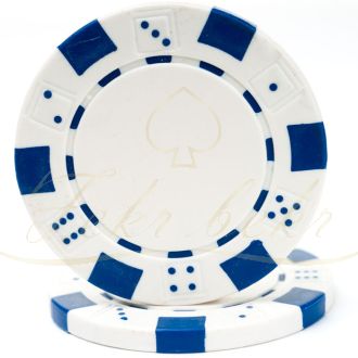 ژتون پوکر تگزاس هولدم رنگ سفید رول 25تایی